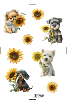 You Are My Sunshine Sticker Sheet - Paws-itively Adorable Autumn Craft Stickers with Dogs