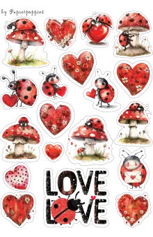 Ladybird Stickers - Stunning Colourful Insect Designs