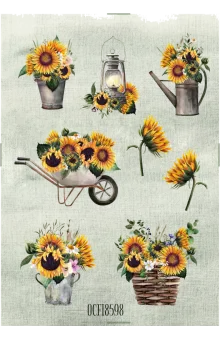 You Are My Sunshine! II - Floral Sunflower Craft Stickers for Journaling and Paper Crafts