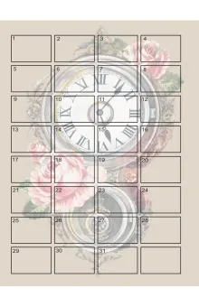 Month at a Glance - Classic Clock Sticker Sheet for Craft Stickers: Vintage Florals and Functional Journaling Stickers in Shabby Chic Style Month at a Glance - Classic Clock Sticker Sheet for Craft Stickers: Vintage Florals and Functional Journaling Stickers in Shabby Chic Style