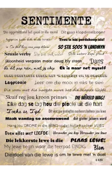 Shabby Chic Rose Afrikaans Craft Stickers for Journaling