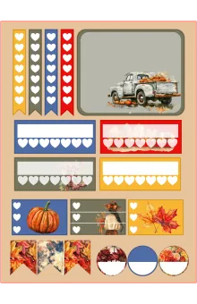 Autumn Journaling Stickers - Stunning Multicolor Sheets Autumn Journaling Stickers - Stunning Multicolor Sheets