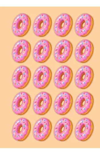 Delightfully Doughnuts Pink Parade Sticker Sheet: Craft Stickers for Journaling, Kids, and Wacky Donut-themed Paper Sheets