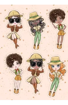 Adventure Girls Sticker Sheet: Fun Craft Stickers for Kids - Pop and Paper Sheets