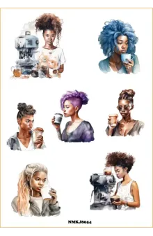 Caffeine Queens Vintage Coffee Sticker Sheet for Craft and Journaling - Retro Caffeine Queens Vintage Coffee Sticker Sheet for Craft and Journaling - Retro