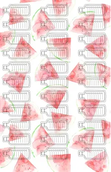 Watermelon Water Tracker Sticker Sheet