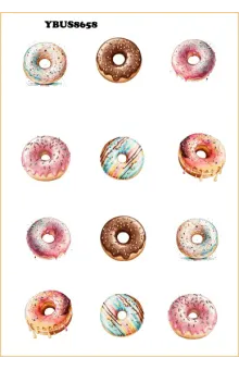 Donut Delights Sticker Sheet: Cake